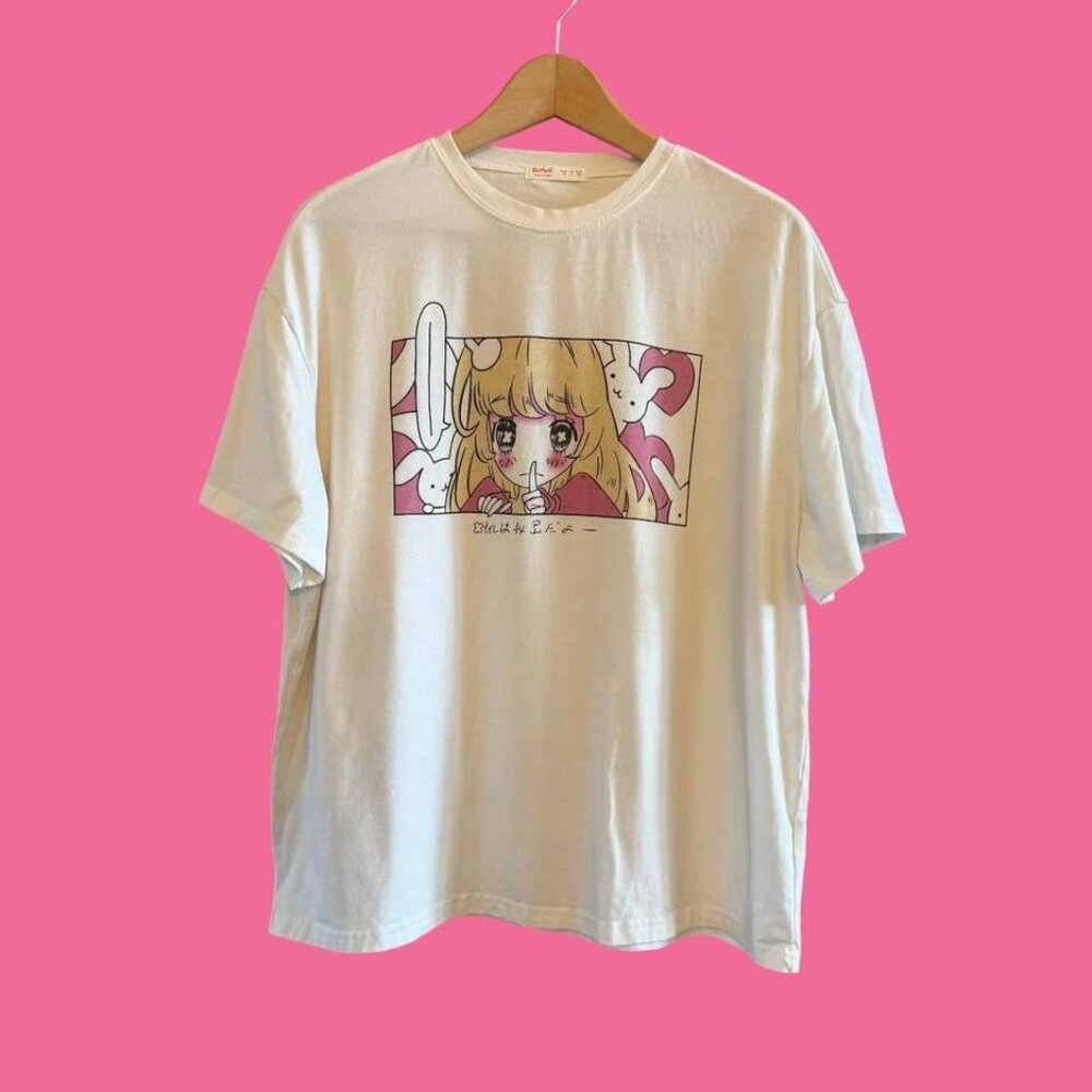 Women’s‎ Oversized Medium Romwe Anime Harajuku Japanese T-Shirt